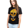 Ladies Orange Skull T-Shirt